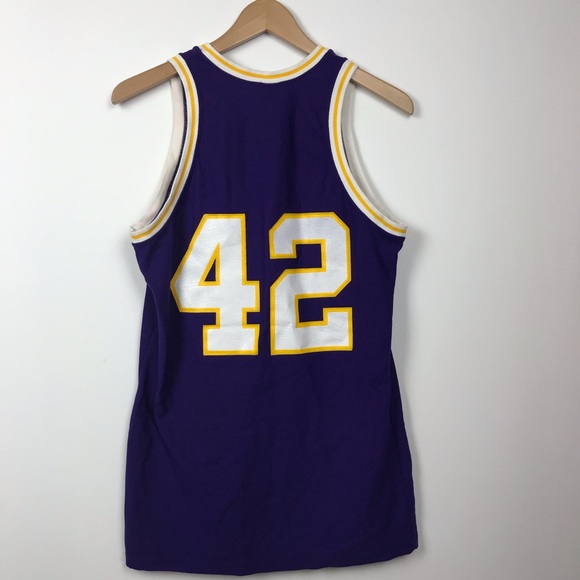 (SOLD) ‼️ Sand Knit Los Angeles Lakers Jersey 42 - Picture 3 of 8